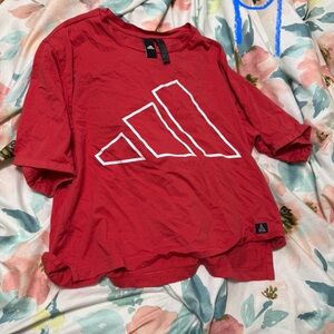Adidas women’s Red Tee with Iconic Logo